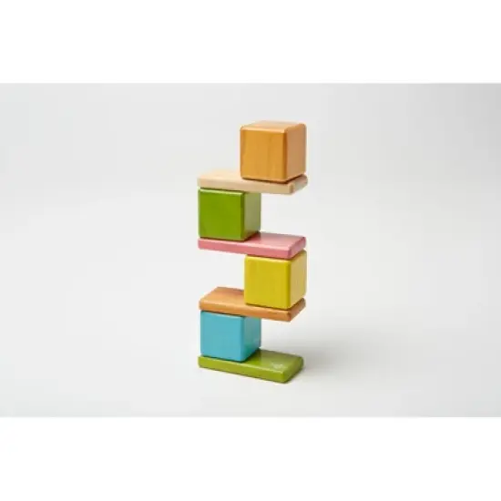 Tegu Magnetic Wooden Blocks, 8-Piece Pocket Pouch, Tints image {3}