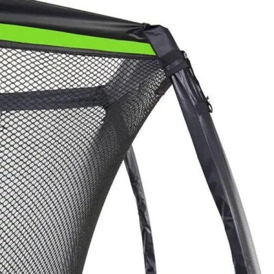 Jumpflex Flex120 12 Foot Trampoline with Enclosure and Ladder, Black and Green image {2}