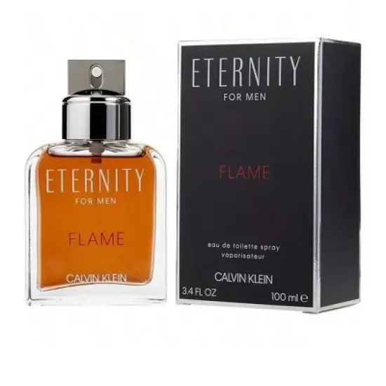 Eternity Flame By Calvin Klein Men Pineapple, Rosemary, Labdanum, Amber, Leather Edt Spray 3.4 Oz image {1}