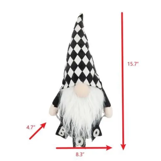 Whisen Fabric Gnome Decor, Halloween Decoration - Black & White image {6}