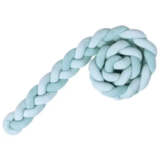 SARO Braided Crib Bumper &ndash; 90.5&rdquo; Baby Crib Rail Guard, Soft Knotted Cushion Liner & Nursery Decor, Protective Braided Pillow for Infants & Toddlers image {5}