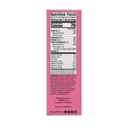 BEEUP Fruit Snacks Pink Lemonade - 7.76oz image {1}