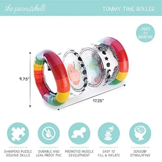 The Peanutshell Tummy Time Roller, Early Sensory and Development Toy for Crawling Babies image {3}
