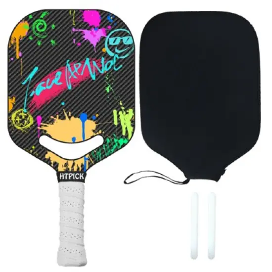 Aukfa Colorful graffiti Carbon Fiber Pickleball Paddle &ndash; Thermoformed One-Piece Design with UV Printed Matte Surface & 16mm Polypropylene Core image {8}