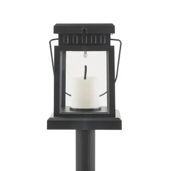 Set of 6 Outdoor Solar Powered Hanging/Stake Lanterns Black - Alpine Corporation image {2}