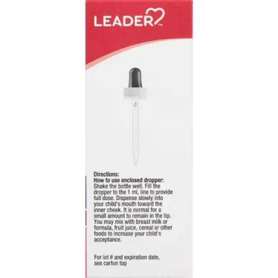 Leader 15 mg Infant & Toddler Cherry Flavor Iron 1.67 fl oz image {5}