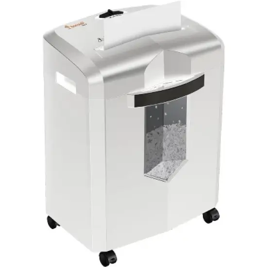 Bonsaii 12-Sheet Micro Cut Shredder, P-4 Security, 60 Min Run Time, Shreds CD, Credit Cards, Mail, Staples, Jam-Proof, 4.2 Gal Bin, White/Gray image {6}