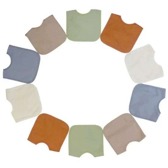 Neat Solutions Water-Resistant Lined Infant Bib Set - Neutral Soft - 10pk image {11}
