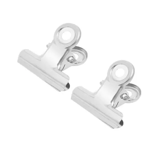 Unique Bargains Width Stainless Steel File Ticket Organizer Clamp Clips 5 Pcs 1.2" Width image {3}