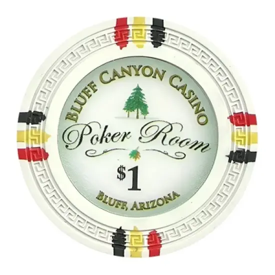 Slickblue 13.5-Gram Clay Poker Chips 25-Pack, Greek Key Mold, Casino Game Chips, Bluff Canyon Style, $1-$10K image {4}