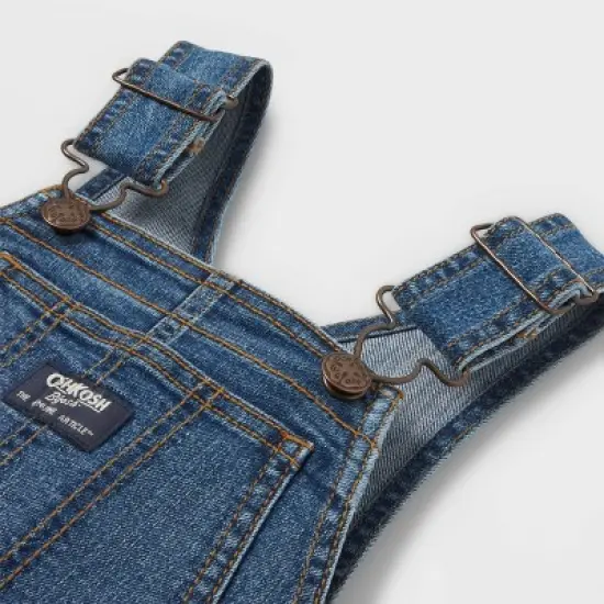 OshKosh B'gosh Toddler Boys' Solid Denim Overalls - Blue image {2}