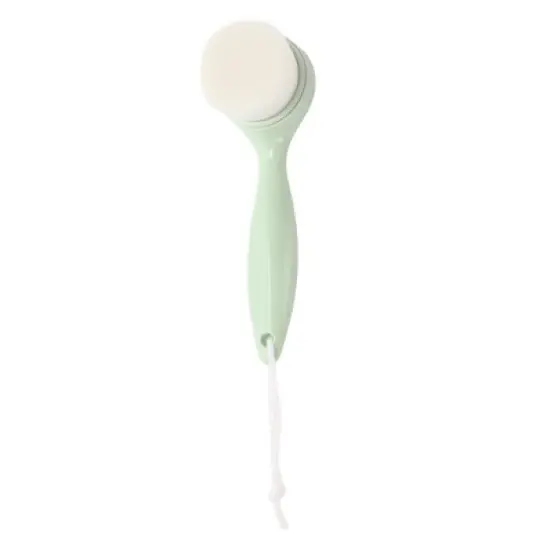 Unique Bargains Soft ABS PBT Wool Facial Cleansing Brush with Long Handle 1 Pc image {5}