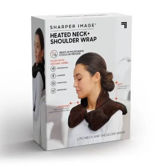 Sharper Image Neck and Shoulder Massage Body Wrap - Black image {5}
