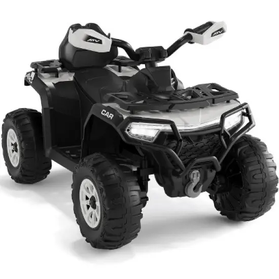 12V Kids Ride on ATV Car with Remote Control, Dual 35w Motors, 4-Wheel Suspension, LED Lights, Music, Off-Road 4 Wheeler for Boys Girls image {11}