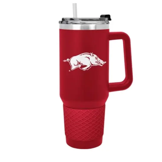 NCAA Arkansas Razorbacks Colossus Travel Mug - 40oz: Stainless Steel, Silicone Grip image {3}