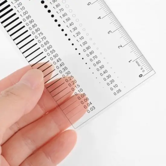Unique Bargains High Precision SEC Size Estimation Chart Flaw Detection Film Ruler image {4}