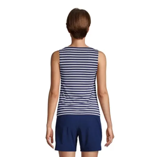 Lands' End Women's High Neck UPF 50 Modest Tankini Top Swimsuit image {1}