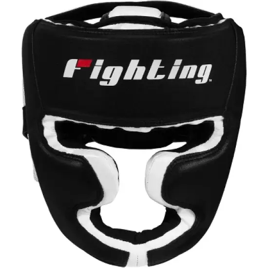 Fighting Sports S2 Gel Full Face Training Boxing Headgear - Black/White image {1}