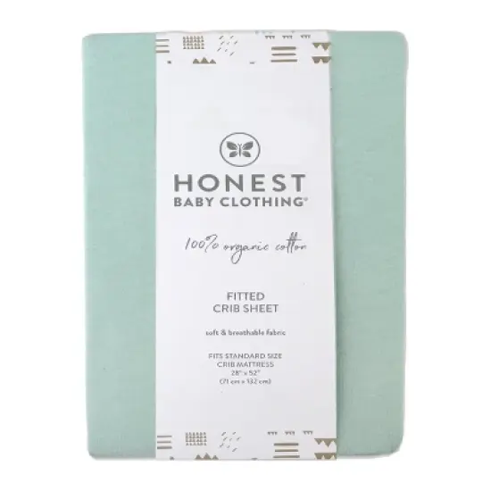 Honest Baby Organic Fitted Crib Sheet - Sage image {1}