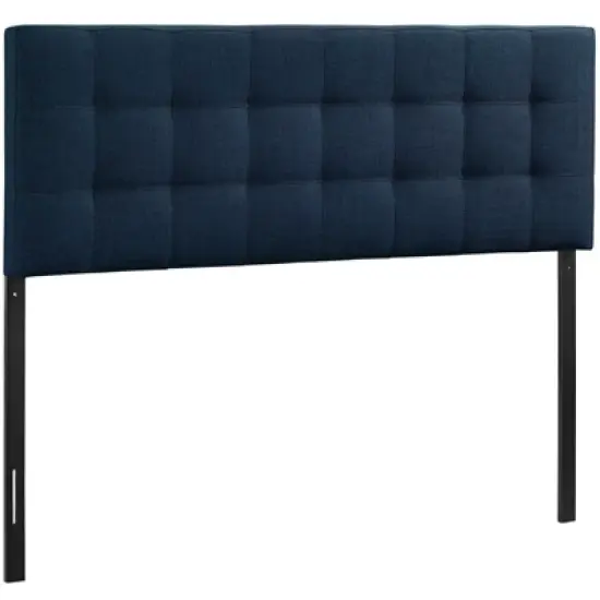 Full Lily Upholstered Fabric Headboard Navy - Modway image {1}
