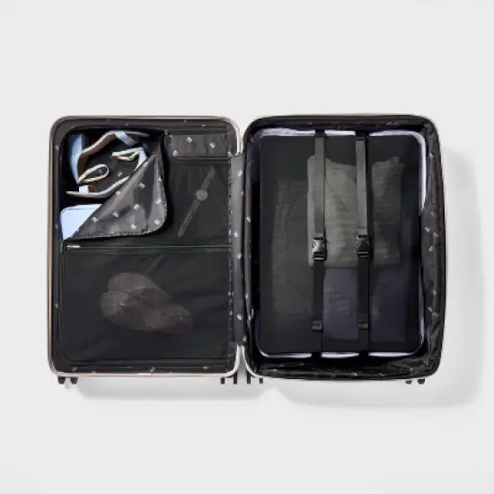 Signature Hardside Large Checked Spinner Suitcase - Open Story&trade; image {4}