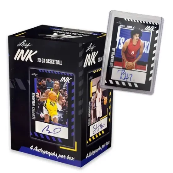 2023-24 Leaf Ink Basketball Trading Card Blaster Box image {1}