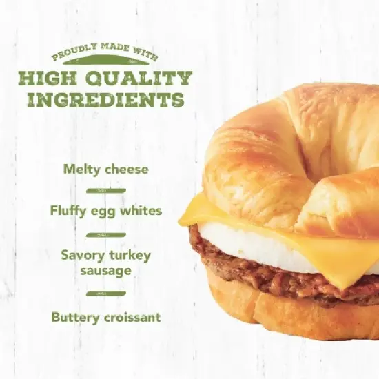Jimmy Dean Delights Turkey Sausage, Egg Whites, & Cheese Frozen Croissant - 4ct image {3}