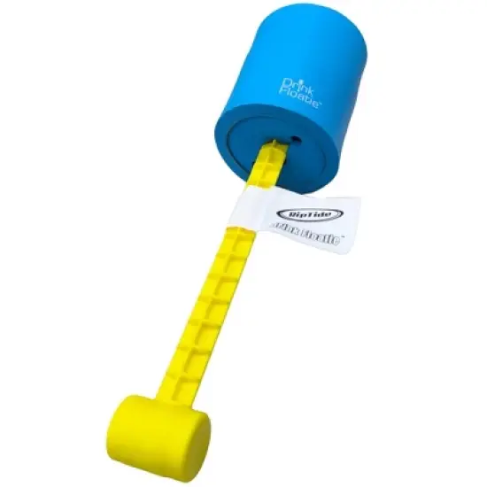 RIPPLE Floating Drink Holder &ndash; Blue/Yellow, Anti-Tip Pool Cup Float w/ Handle image {7}