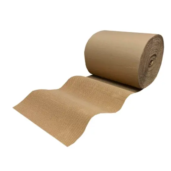 UOFFICE Corrugated Wrap 18" x 250' x 1/8" Thick - B Flute - Cardboard Wrap image {2}