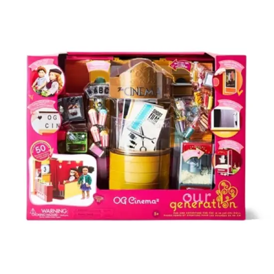 Our Generation Movie Theater Playset with Electronics for 18" Dolls - OG Cinema image {10}