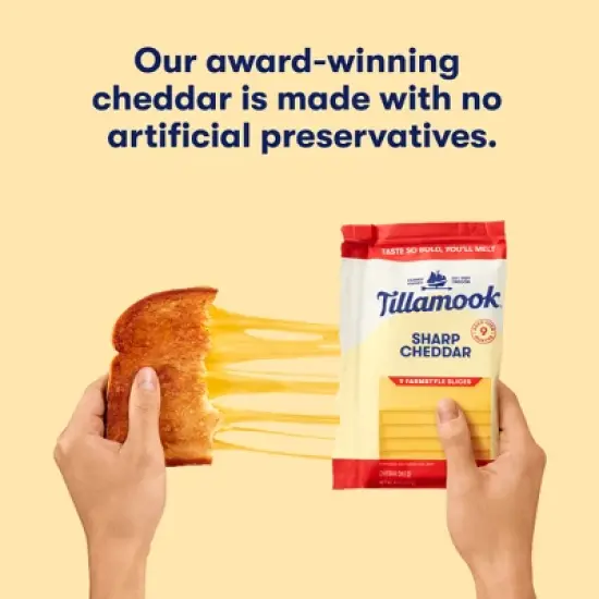 Tillamook Farmstyle Sharp Cheddar Cheese Slices - 8oz/9 slices image {4}