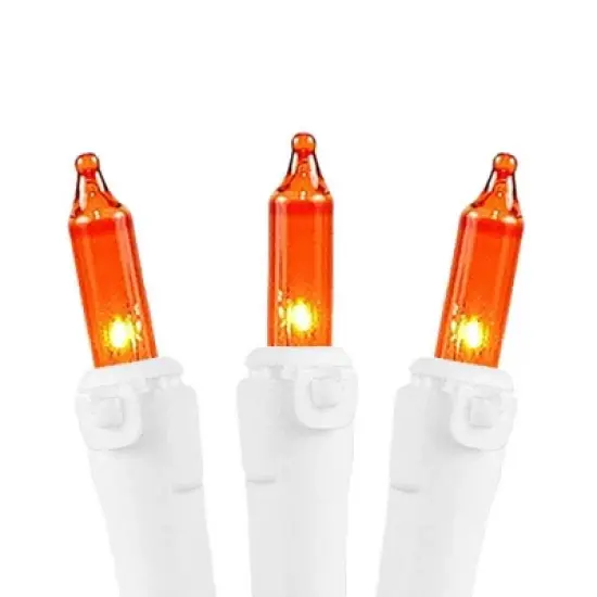 Novelty Lights 20 Light Christmas Craft Mini Light Set, Non-Connectable, White Wire, 8' Long image {2}