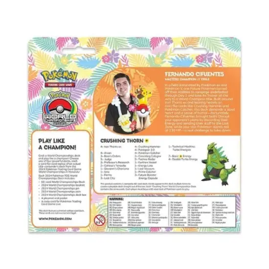 2024 Pok&eacute;mon Trading Card Game World Championships Deck- Iron Thorns Ex image {2}