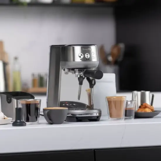 Breville Bambino Stainless Steel Espresso Maker Silver BES450BSS: 15 Bars Pressure, Milk Frother, Dishwasher-Safe Parts image {7}