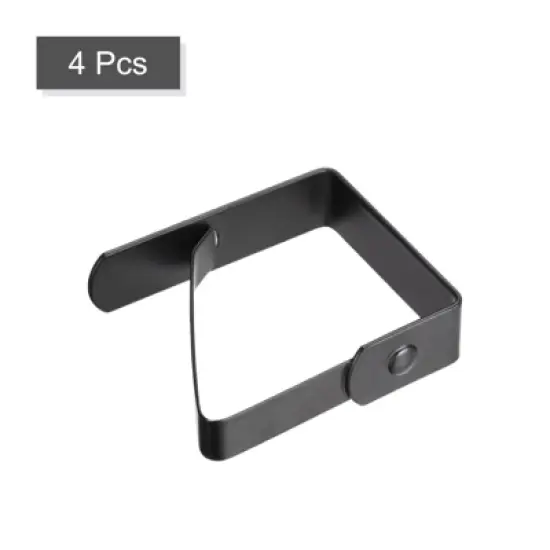 Unique Bargains 420 Stainless Steel Outdoor Restaurant Picnic Tablecloth Clips 4 Pcs image {2}