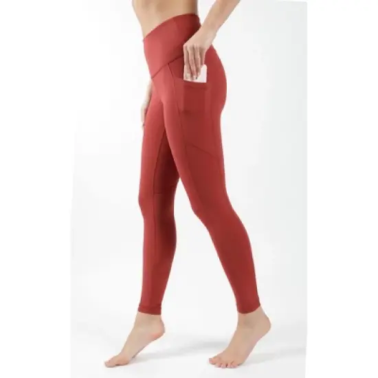 90 Degree by Reflex Womens Interlink High Waist Ankle Legging with Back Curved Yoke image {14}