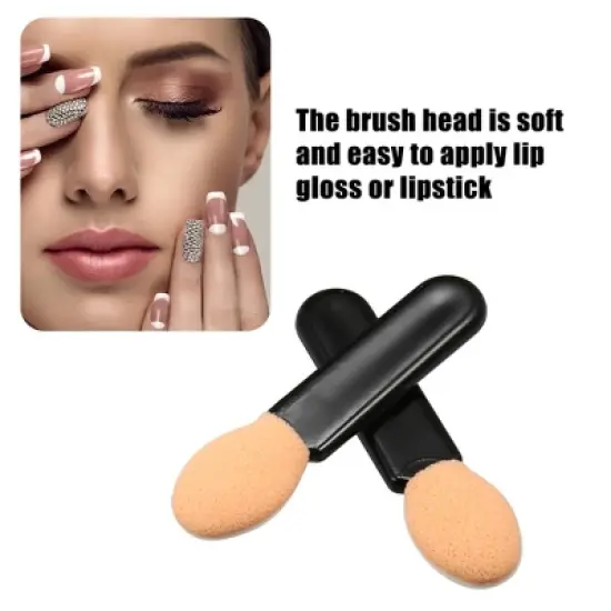 Unique Bargains Short Sponge Dual Sides EyeShadow Makeup Applicators Brushes Black 50 Pcs image {1}