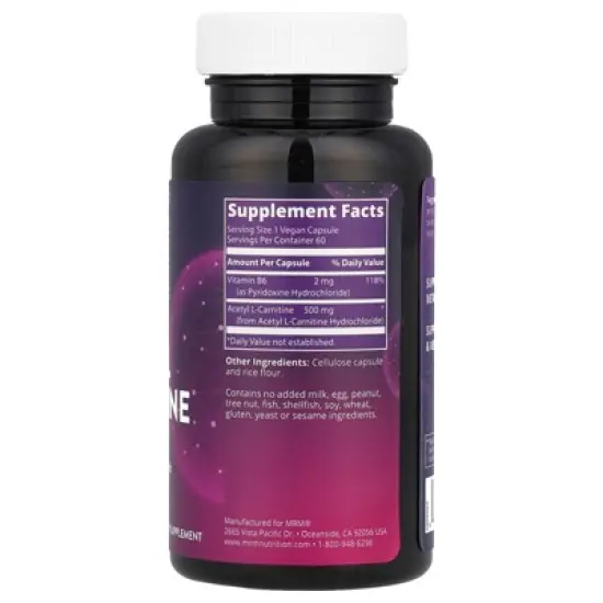 MRM Nutrition Acetyl L-Carnitine, 60 Vegan Capsules image {1}