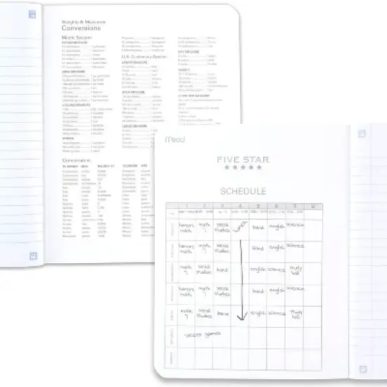 Five Star 80pg Wide Ruled Composition Notebook 9.75"x7.5": Flexible Cover, Acid-Free, Rounded Corners, Adult Stationery image {4}