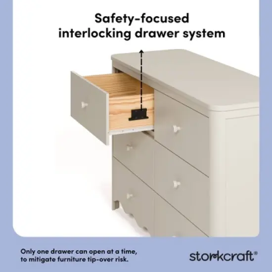 Storkcraft Casablanca 6-Drawer Double Dresser image {4}