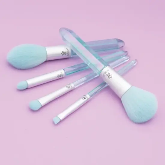 MODA Brush Mythical Crystal 5pc Makeup Brush Set, Includes Powder, Shadow, and Smoky Eye Makeup Brushes image {1}