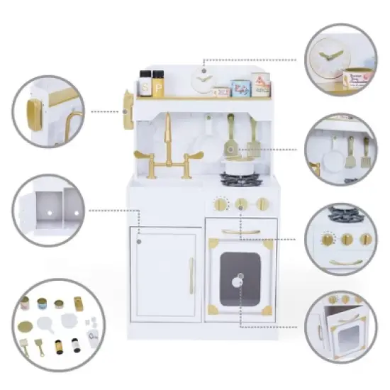 Teamson Kids Petite Versailles Classic Play Kitchen with Accessories image {3}