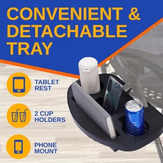 Adjustable Zero Gravity Chair Set for Relaxation with Foldable Design, Portable, Durable, Black image {5}