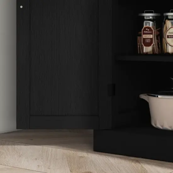 HOMCOM 72" Traditional Freestanding Kitchen Pantry Cupboard with 2 Cabinet, and Adjustable Shelves image {4}