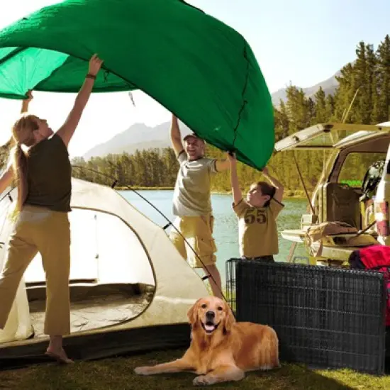 JIONJOY Double Door Dog Crate | Black image {6}