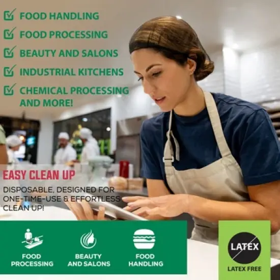 Bison Life Alphanet Disposable 24" Nylon Honeycomb Hair Net for Women & Men - 100 Pcs image {5}