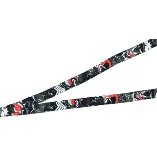 Marvel Venom Lanyard ID Badge Holder 2" Rubber Charm And Collectible Sticker image {1}