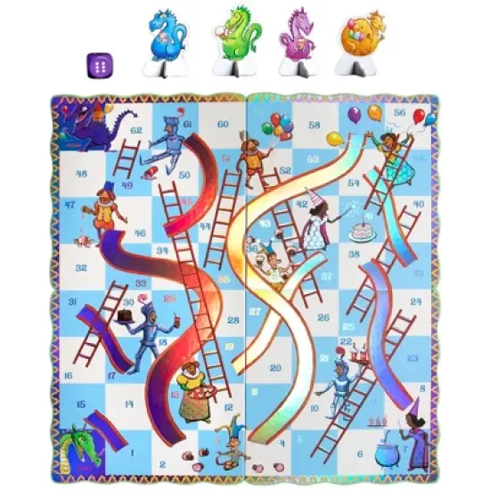 eeBoo: Slips & Ladders,Dragon Edition, Classic Board Game, Kids 5+, 2-4 Players image {2}