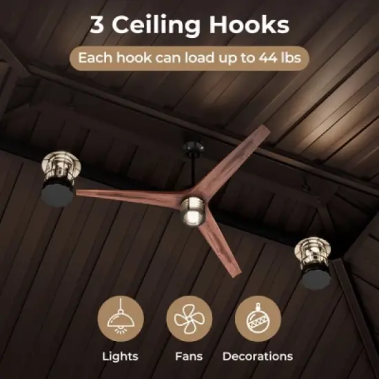 Tangkula 12' x 16' Double-Roof Hardtop Gazebo with Galvanized Steel Roof Netting Outdoor image {4}