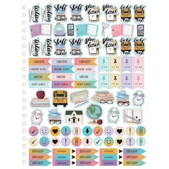 Designer Greetings 2025 - 2026 Weekly/Monthly 9"x11" Teacher Planner Flowers, Teacher Supplies image {4}